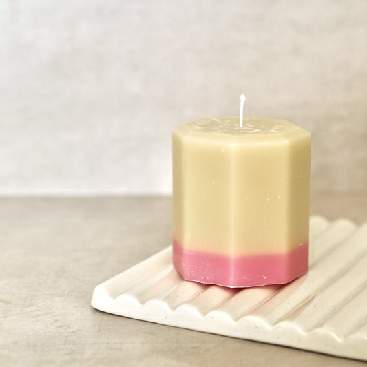 Pink Jasmine and Pear Octagon Candle