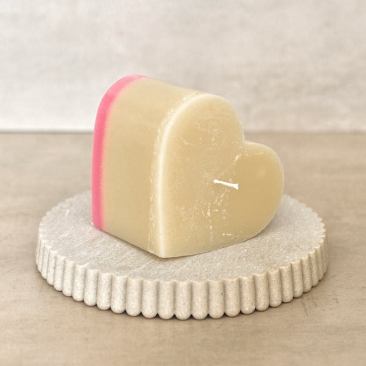 Pink Jasmine and Pear Heart Candle