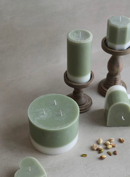 Limited Edition Pistachio Small Heart Candle