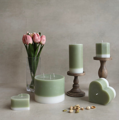 Limited Edition Pistachio Heart Candle - COMING SOON