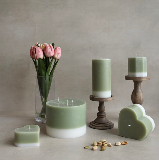 Limited Edition Pistachio Small Heart Candle - COMING SOON