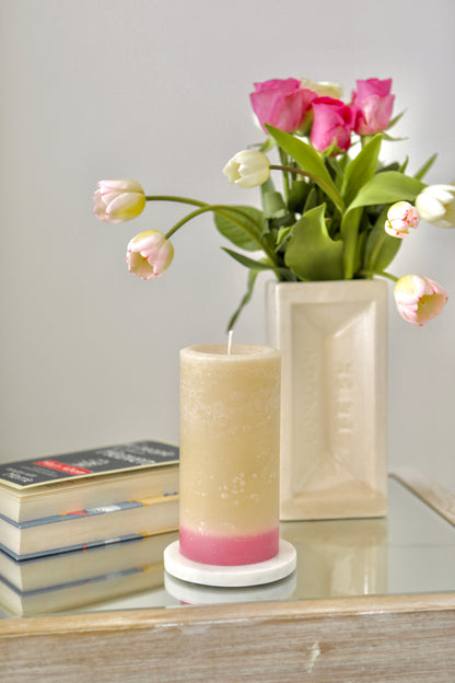 Pink Jasmine and Pear Pillar Candle