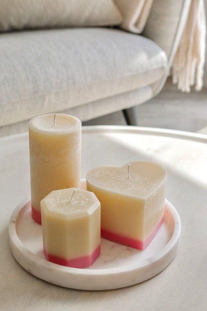 Pink Jasmine and Pear Octagon Candle